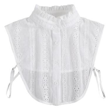 Imagem de CRASPIRE Gola falsa de renda branca destacável gola Dickey Collars Half Shirts Blusa decote guarnição decoração DIY acessórios de vestuário para mulheres trabalho escritório suéteres vestidos uniforme