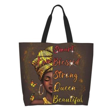 Imagem de ABC ARTES Bolsa feminina afro-americana, bolsa de ombro leve para viagens, trabalho, academia, Coroa natural 1, One Size