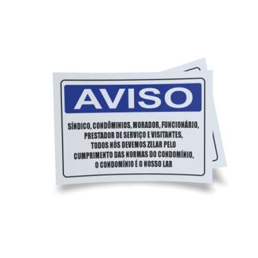 Imagem de Kit 3 Placas sinalização 15x21cm EM PVC PL(180) - Tema: Condomínio - S