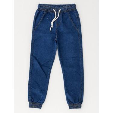 Imagem de Calça Jeans Infantil Juvenil Jogger Punho Elástico Cores - Yalu Modas,
