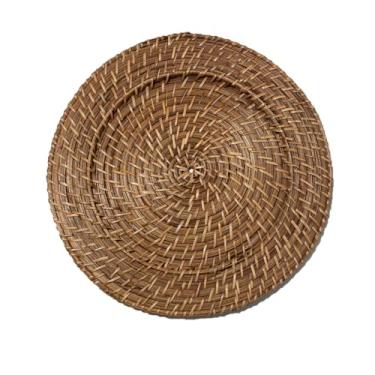 Imagem de Sousplat Decorativo para Mesa Posta 33x22 cm Elegância, Sofisticação e Versatilidade para Jantares e Ocasiões Especiais (Rattan)