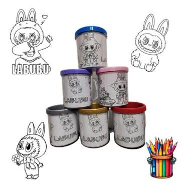 Imagem de Kit 30 Canecas Para Colorir Labubu Lembrancinhas Festa - NoBrand
