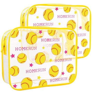 Imagem de TREALDATE Sacos de maquiagem transparentes aprovados pela TSA - 6 unidades, bolsas de viagem transparentes para produtos de higiene pessoal, bolsa de transporte compatível com companhias aéreas de