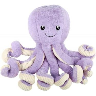 Imagem de Bichos de pelúcia de polvo HUOGUO, brinquedos de pelúcia de polvo para