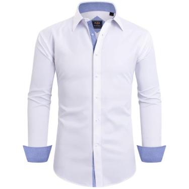 Imagem de Camisa social masculina Alimens & Gentle de manga comprida sem rugas