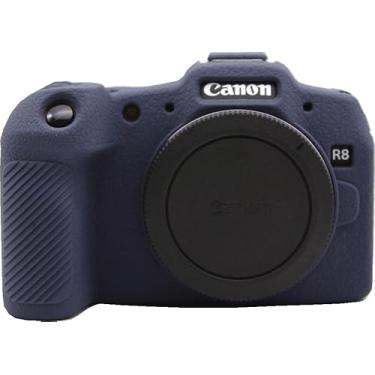 Imagem de Capa para câmera R8, capa de borracha fina e leve de silicone BMAOLLONGB para Canon Eos R8 (azul)