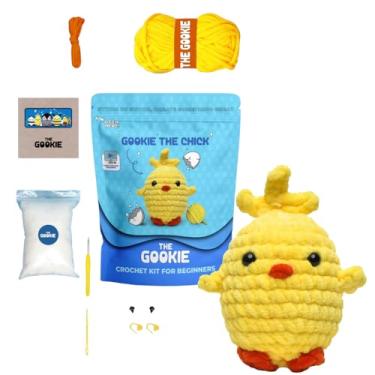 Imagem de THE GOOKIE Kit de crochê Amigurumi para iniciantes – Kit de crochê DIY com fio, gancho, olhos e enchimento – Conjunto fácil para iniciantes com tutoriais em vídeo – Brinquedo de pelúcia fofo para