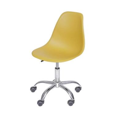 Imagem de Cadeira Boxbit Dkr Eames Base Em Rodízio Açafrão