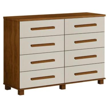 Imagem de Cômoda San Marino Cinamomo Off White 8 Gavetas Leifer Móveis