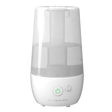 Imagem de PureGuardian Umidificador ultrassônico de 1 litro de névoa fria com bandeja de aroma, tempo de funcionamento de 70 horas, cobertura de 320 m², sem filtro, tanque tratado com prata limpa, para casa