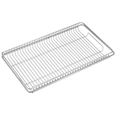 Imagem de XYDHQS Escorredor de pratos extensível de aço inoxidável, escorredor de pratos sobre a pia, coador de cozinha que economiza espaço, escorredor de secador de legumes e frutas, bandeja de secagem de