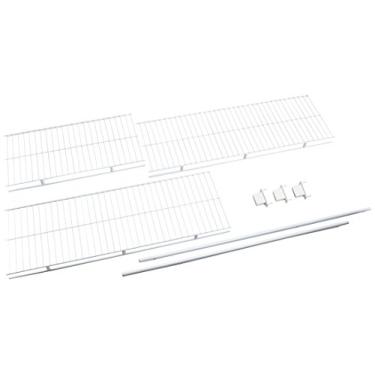 Imagem de Rubbermaid Sistema de armário não ajustável de montagem direta, ferragens, branco, espaçador de vara de guarda-roupa, pacote com 2 (1875981)