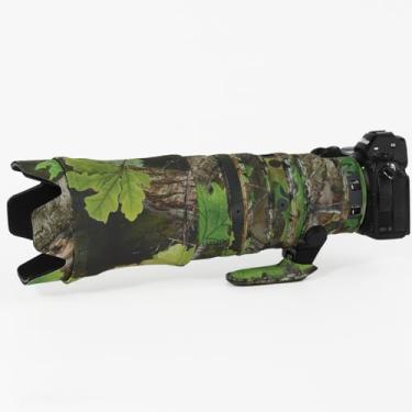 Imagem de CHASING BIRDS Capa protetora de lente impermeável camuflada para Nikon Z 100-400 mm f/4.5-5.6 VR S capa protetora de lente à prova de chuva (camuflagem de folha verde, com 1,4X TC)