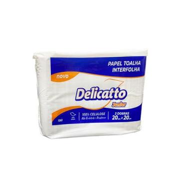 Imagem de Papel Toalha Interfolha 2 Dobras Folha Simples 20x20 Delicatto
