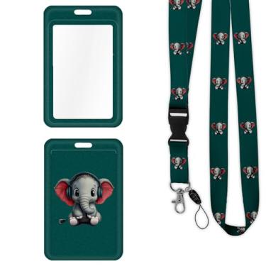 Imagem de Cordão de crachá e suporte de crachá de identificação, carretilhas retráteis com clipe de cinto, cordão de alça com fecho de lagosta para porta-crachás, presentes de escritório de enfermeira e