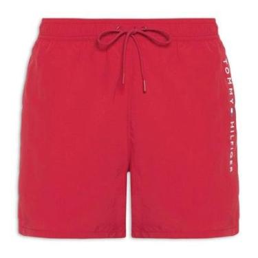 Imagem de Bermuda Tommy Hilfiger Praia Long Drawstring Vermelho-Masculino