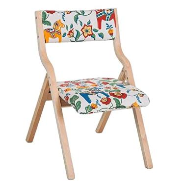 Imagem de NEWCES Cadeira dobrável cadeira dobrável almofada esponja conforto cadeira de evento cadeira de bétula cadeira de descanso curvada para casa sala de jantar cadeiras de sala de jantar forte e resistente (cor: D, tamanho: 30x19x17 polegadas)