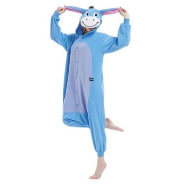 Imagem de Macacão adulto Onesie HvnTjvn Animal Donkey, pijama, unissex, GG