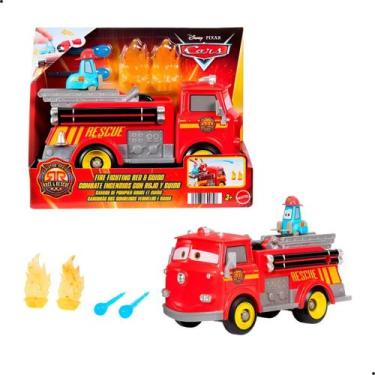 Imagem de Caminhao de bombeiro ruivo e guido disney-mattel