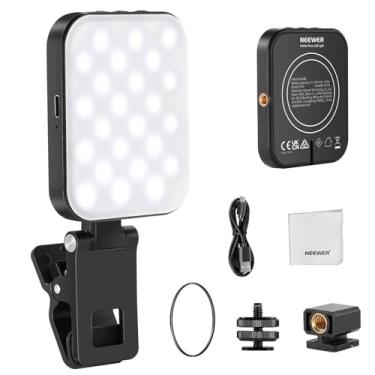 Imagem de NEEWER Luz magnética básica para selfie compatível com MagSafe iPhone, iluminação de preenchimento de telefone com pano de limpeza para videoconferência, computador, laptop, webcam, zoom, streaming