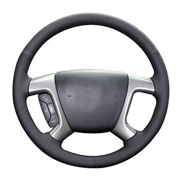 Imagem de Eiseng Capa de volante com costura DIY para Chevrolet Traverse Express 2009-2017 Tahoe Suburban Avalanche Silverado 2500 3500 Sew couro genuíno (volante tipo couro)