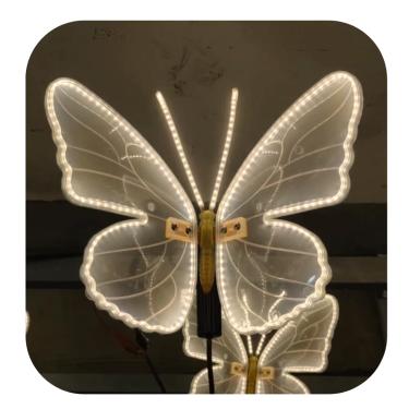 Imagem de Borboleta Led 40cm Movimento Festas Decoração Prova D'água Árvore