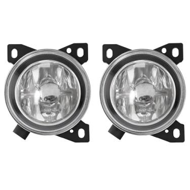 Imagem de HECASA Par de luz de neblina com lâmpada compatível com Kenworth T660 2008-2015 Peterbilt 579 587 2008-2015 Substituição para P541062100 8885414 Para-choque dianteiro farol de neblina lente