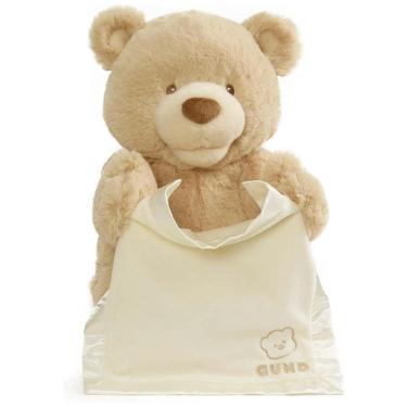 Imagem de Pelúcia Urso Peek A Boo para Crianças Maiores de 1 Ano, GUND 6053525, Marrom