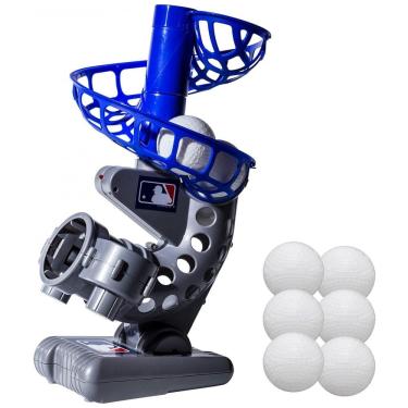 Imagem de Arremessador Eletrônico Automático de Beisebol com 6 Bolas para Crianças com 4 Anos ou Mais, Franklin Sports, Azul