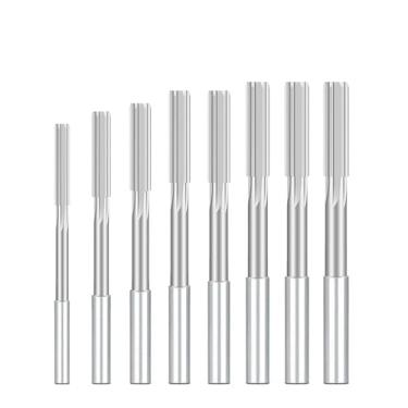 Imagem de WZFC Escareador de máquina HSS H8 Alargador de mandril de haste reta, conjunto de 8 peças de 3 a 10 mm