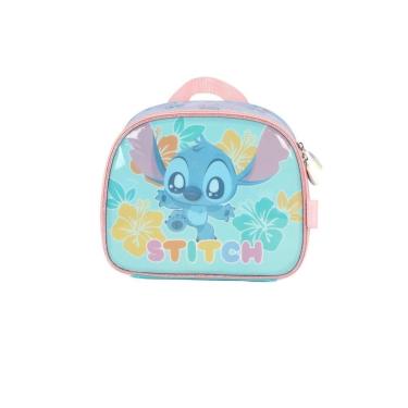 Imagem de Lancheira Stitch Térmica Infantil Escolar Meninas Turquesa