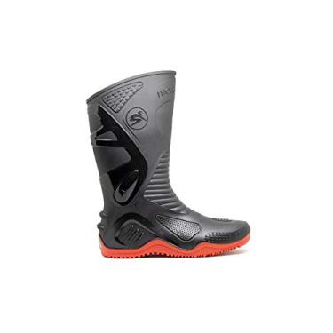 Imagem de Bota Motociclista Impermeável Cano Longo Pvc Motosafe Bracol Tamanho:39;Cor:Vermelho
