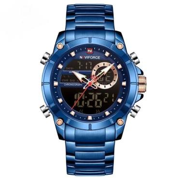 Imagem de Relogio Naviforce 9163 Azul Masculino Digital e Analogico