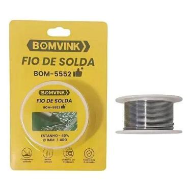 Imagem de Fio De Solda Estanho 40 1.0mm 40g Bomvink Bom5552 Amarelo,preto