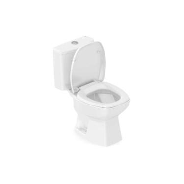 Imagem de Kit Vaso Sanitário e Caixa Acoplada com Acessórios Thema Branco - Ince