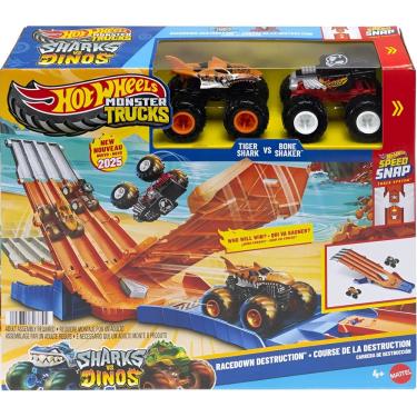 Imagem de Pista Hot Wheels Monster Trucks Destruição JFR07 Mattel
