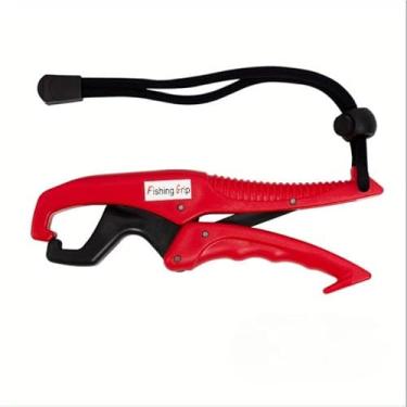 Imagem de Suporte de lábio de peixe de plástico ABS de 25 cm, pegador de lábio flutuante, controlador, equipamento de pesca, suporte antiderrapante de plástico (vermelho)