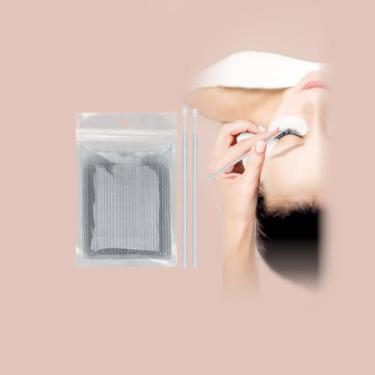 Imagem de 100 pincéis aplicadores descartáveis para extensão de cílios, microcotonetes pretos de cristal, varinhas de rímel de sobrancelha, escova de cílios postiços para limpar