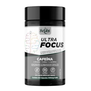Imagem de Ultra Focus Suplemento Alimentar com Cafeína 200 mg por Cápsula, Tirosina, Carnitina e Colina, Energia e Foco, 60 Cápsulas