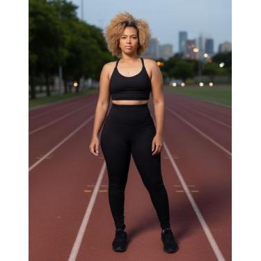 Imagem de Conjunto Fitness Feminino Sem Costura Canelado Respiravel - Sussuro Co