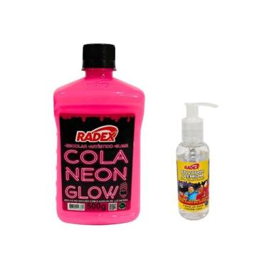 Imagem de Kit de Slime com Ativador e Cola Glow Rosa Neon - Radex