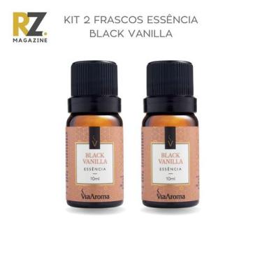 Imagem de Kit 2 Essências Black Vanilla Via Aroma 10 mL para Aromatizador Elétri