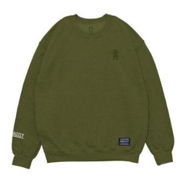 Imagem de Moletom Grizzly Mini Og Bear Crew Neck M OLIVE GREEN UNICA-Masculino