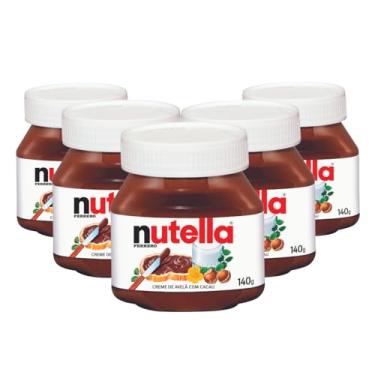 Imagem de Creme de Avelã Nutella, 5 Potes de 140g