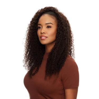 Imagem de Meia Peruca Cabelo Natural Cacheado 60cm Textura Curly De Benguela 220
