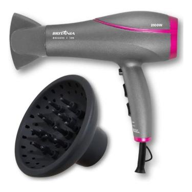 Imagem de Secador Cabelo Bivolt Britânia 2100W Com Difusor De Cachos