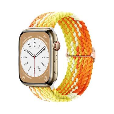 Imagem de Pulseira De Elástico Trançado Solo Loop Para Apple Watch De 45mm 44mm 