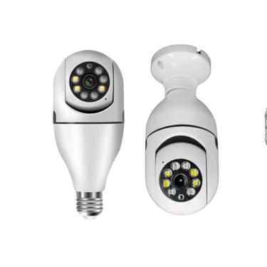 Imagem de Câmera de Segurança Wi-Fi, Full HD 1080P, 2MP, Visão Noturna 15m, Rotação 355°, Branca, Áudio Bidirecional, Monitoramento 24h, Compatível com Cartão TF 128GB