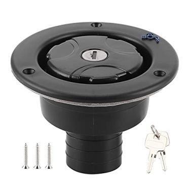 Imagem de Tampa de Enchimento de água à Prova de Vazamento Com Tampa de Entrada de água Doce por Gravidade para Trailer Trailer Motorhome Preto