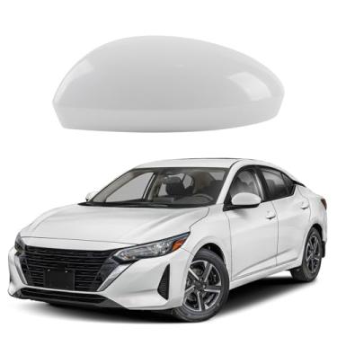 Imagem de Tampas brancas de substituição do espelho do lado esquerdo para Nissan Sentra 2020-2025, substitui diretamente o estilo, não o estilo adesivo
